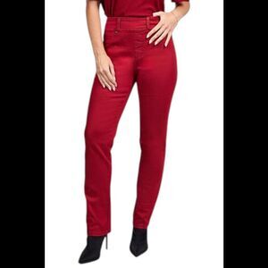 DG2 by Diane Gilman Women's Shaper Denim Straight Leg Jean Ruby - Tall